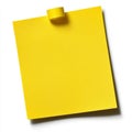 Reminder on a sticky note, with post it note paper and yellow sheets for notes isolated on a background with a clipping path Royalty Free Stock Photo