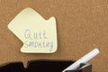 Reminder sticky note quit smoking Royalty Free Stock Photo