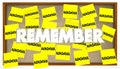 Reminder Sticky Notes Remember Royalty Free Stock Photo