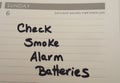 Reminder to Check Smoke Alarm Batteries