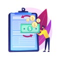 Remittance money vector concept metaphor Royalty Free Stock Photo