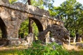 Remnant of Roman aqueduct in ancient city of Phaselis, Turkey