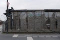 Remnants of Berlin Wall at Niederkirchnerstrasse near Checkpoint Charlie