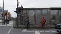 Remnants of Berlin Wall at Niederkirchnerstrasse near Checkpoint Charlie