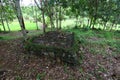 Remnants of a bunker base for gun Royalty Free Stock Photo