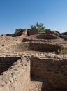 Remnants of Circular Kivas at Aztec Ruins National Monument in Aztec, New Mexico Royalty Free Stock Photo