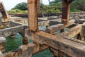 Remnants of the dock at Ahukini Recreational Pier State Park on Kauai Island