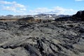 The remnants of the last volcanic eruptions between the year of 1975 and 1984 at Krafla Lava Field near Myvatn, Iceland during the Royalty Free Stock Photo