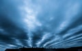 Remnants of rolling arcus clouds..