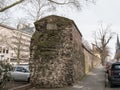 Remnants / ruin of the old Roman city walls of Cologne / Koln, Germany.