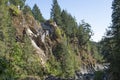 Remnants of the ruins of an old resort hotel at Sooke Potholes Provincial Park