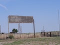 Remnants of a farm in Glenrio, one of America`s ghost towns at the New Mexico-Texas border Royalty Free Stock Photo