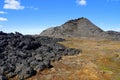 The remnants of the volcanic eruptions near Krafla Lava Field, Myvatn, Iceland Royalty Free Stock Photo