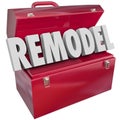 Remodel Red Metal Toolbox Building Construction Improvement Proj Royalty Free Stock Photo
