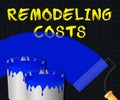 Remodeling Costs Displays House Remodeler 3d Illustration