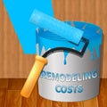 Remodeling Costs Showing House Remodeler 3d Illustration