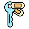 Remodeling home keys icon vector flat