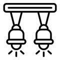 Remodeling home light icon outline vector. Repair kitchen Royalty Free Stock Photo