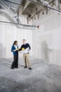 Remodeling new unfinished office space Royalty Free Stock Photo