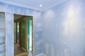 Remodeling renovation home improvement apartment putty plasterboard wall in plastering wall repairs at home