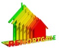 Remortgage Eco House Indicates Real Estate 3d Illustration