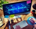 Remote Access Connected Drones Technology Concept Royalty Free Stock Photo