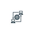 Remote Access icon. Monochrome simple Remote Work icon for templates, web design and infographics