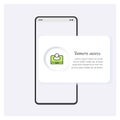 Remote access line icon or button Royalty Free Stock Photo