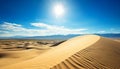 Remote African landscape majestic mountains, rippled sand dunes, tranquil beauty generated by AI Royalty Free Stock Photo