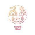 Remote areas red gradient concept icon Royalty Free Stock Photo