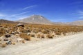 Remote, Barren volcanic landscape of the Atacama Desert, Chile Royalty Free Stock Photo