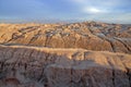 Remote, Barren volcanic landscape of Valle de la Luna, in the Atacama Desert, Chile Royalty Free Stock Photo