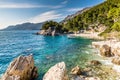 Remote Bay On Makarska Riviera, Dalmatia, Croatia Royalty Free Stock Photo