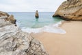 Remote beach in Algarve Portugal