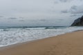 Remote beach at the edge of the Napali Coast on Kauai, Hawaii, in winter Royalty Free Stock Photo