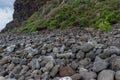 Remote beach at the edge of the Napali Coast on Kauai, Hawaii, in winter Royalty Free Stock Photo