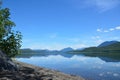 Remote beach on a remote lake Royalty Free Stock Photo