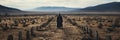 Remote Cemetery In A Desolate Landscape, Evoking Contemplation