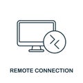 Remote Connection line icon. Element sign from networking collection. Remote Connection outline icon sign for web design Royalty Free Stock Photo