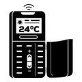 Remote control air conditioner icon, simple style