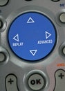 Remote Control Blue button, deatils Royalty Free Stock Photo