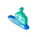 remote control boat racing isometric icon vector illustration