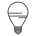 Remote control bulb icon outline vector. Inside remote