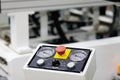 Remote control console of manufacturing equipment Royalty Free Stock Photo