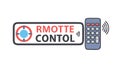 Remote control with custom RMOTTE CONTOL text, personalized tech device, vector design Generative AI Royalty Free Stock Photo