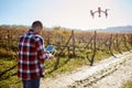 Remote control of drone Royalty Free Stock Photo