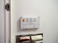 remote control for electric toilet seats with water spray (washlets) at small hotel in Japan