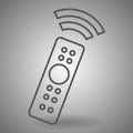 Remote control icon. TV switching channels sign. Linear outline icon