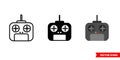 Remote control icon of 3 types. Isolated vector sign symbol. Royalty Free Stock Photo