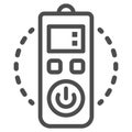 Remote Control line icon, Robotization concept, Control panel sign on white background, electronic controller icon in Royalty Free Stock Photo
